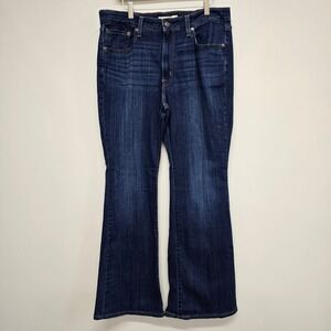 Levi's 726 Flare Jeans Womens 33 Dark Wash High Rise‎ Stretch Denim Boho Retro